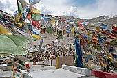 Ladakh - Chang-la, the 3rd highest pass in the world with the characteristc prayer flags